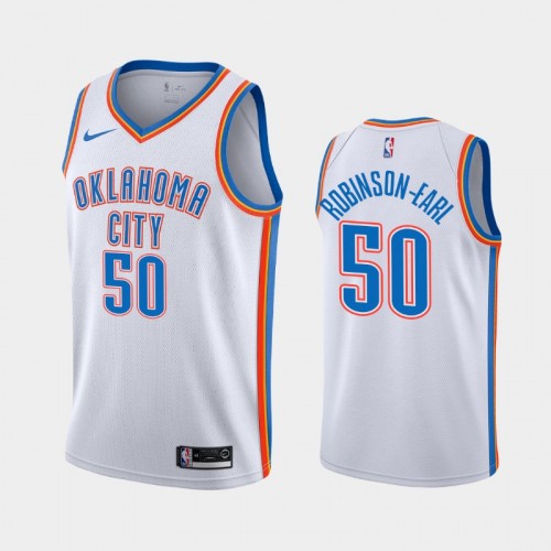 Jeremiah Robinson-Earl Men #50 Association Edition White Jersey