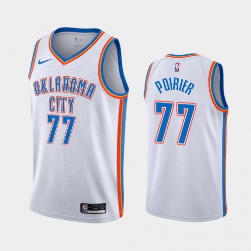 Men's Oklahoma City Thunder Vincent Poirier #77 2020-21 Association White Jersey