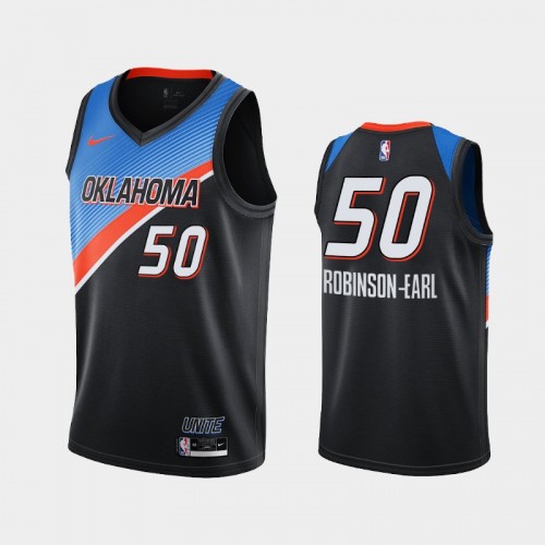 Oklahoma City Thunder Jeremiah Robinson-Earl Men #50 City Edition Black Jersey