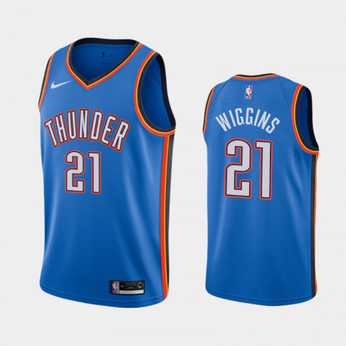 Oklahoma City Thunder Aaron Wiggins Men #21 Icon Edition Blue Jersey