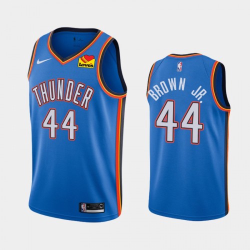 Oklahoma City Thunder Charlie Brown Jr. Men's #44 Icon Edition Blue Jersey