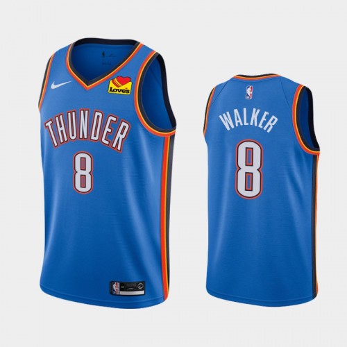 Oklahoma City Thunder Kemba Walker Men's #8 Icon Edition Blue Jersey