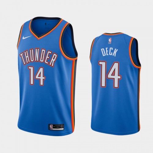 Men's Oklahoma City Thunder #14 Gabriel Deck 2021 Icon Blue Jersey