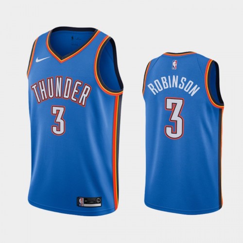 Men's Oklahoma City Thunder #3 Justin Robinson 2021 Icon Blue Jersey