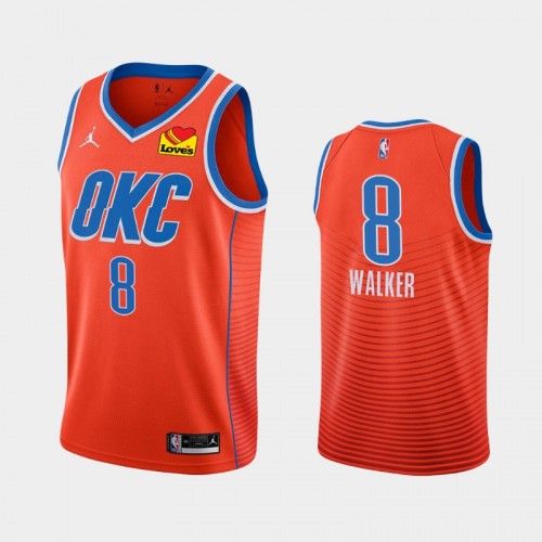 Oklahoma City Thunder Kemba Walker Statement Edition Orange 2021 Trade Jersey