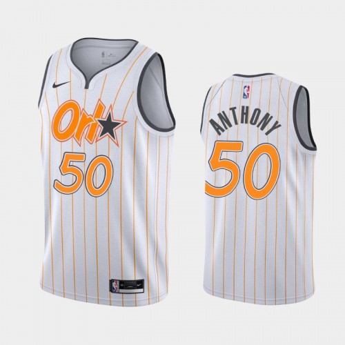 Men's Orlando Magic Cole Anthony #50 City 2020 NBA Draft First Round Pick White Jersey