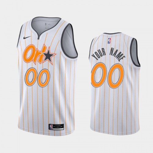 Men's Orlando Magic #00 Custom 2020-21 City White Jersey