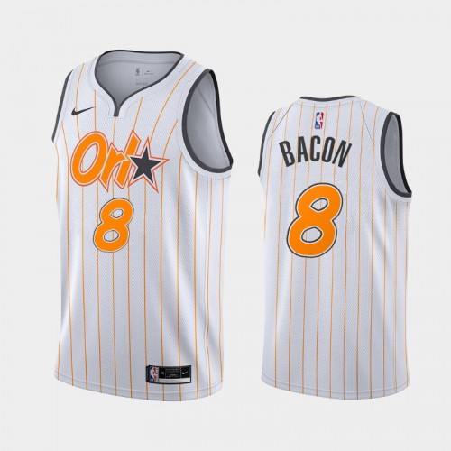 Orlando Magic Dwayne Bacon Men #8 City Edition White Jersey