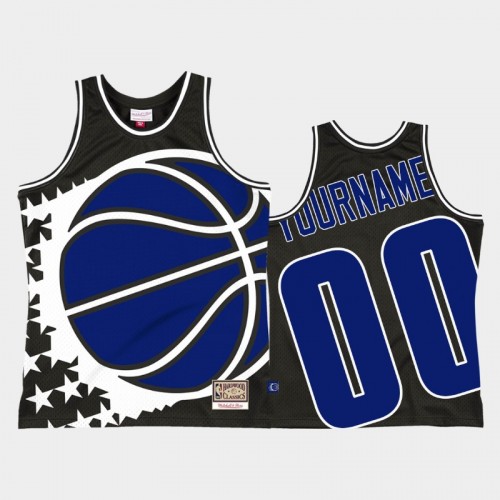 Orlando Magic #00 Custom Black Big Face 2.0 Jersey