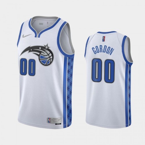 Men's Orlando Magic #00 Aaron Gordon 2021 Earned White Jersey