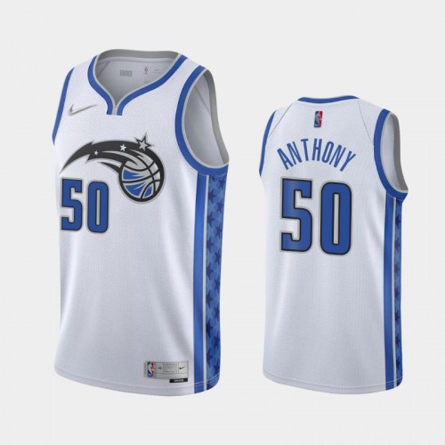 Men's Orlando Magic #50 Cole Anthony 2021 Earned White Jersey