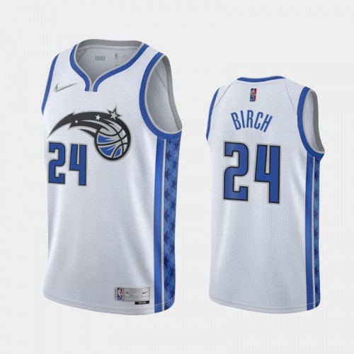 Men's Orlando Magic #24 Khem Birch 2021 Earned White Jersey