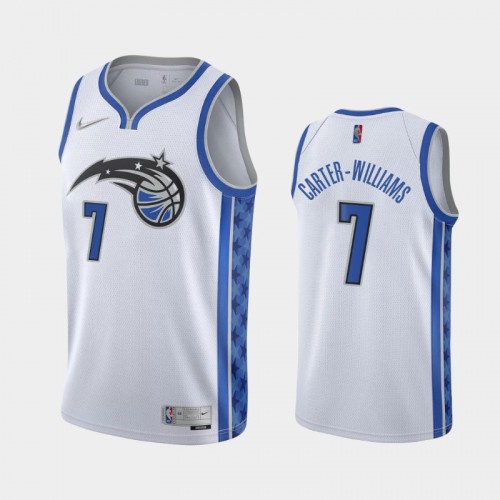 Men's Orlando Magic #7 Michael Carter-Williams 2021 Earned White Jersey