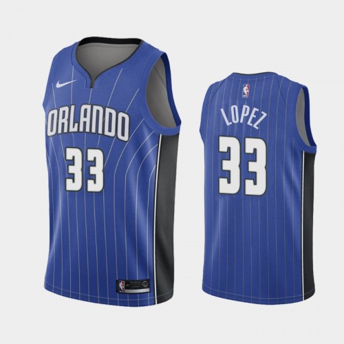 Orlando Magic Robin Lopez Men #33 Icon Edition 2021 Trade Blue Jersey