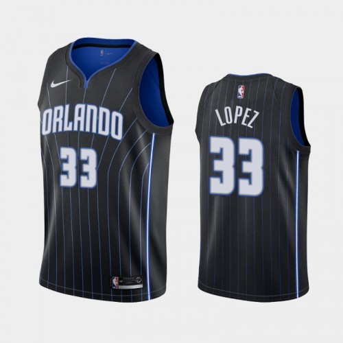 Orlando Magic Robin Lopez Men #33 Statement Edition 2021 Trade Black Jersey