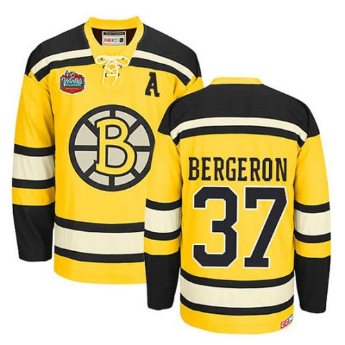 Patrice Bergeron #37 Gold Winter Classic Jersey