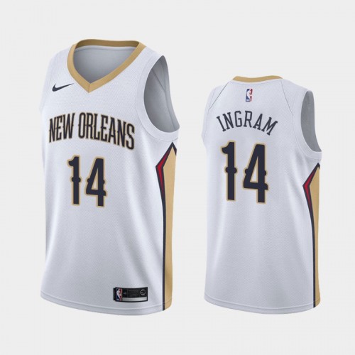 New Orleans Pelicans Association #14 Brandon Ingram White 2019-20 Jersey