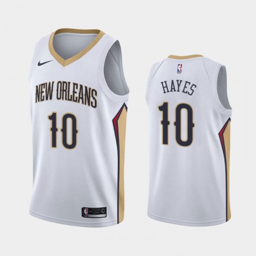 New Orleans Pelicans Association #10 Jaxson Hayes White 2019 NBA Draft Jersey