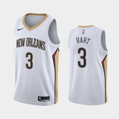 New Orleans Pelicans Association #3 Josh Hart White 2019-20 Jersey
