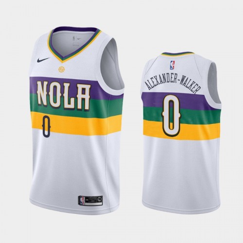 New Orleans Pelicans City #0 Nickeil Alexander-Walker White 2019 NBA Draft Jersey