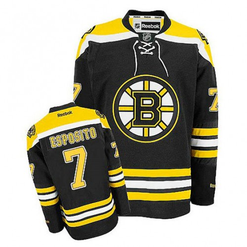 Phil Esposito #7 Black Home Jersey
