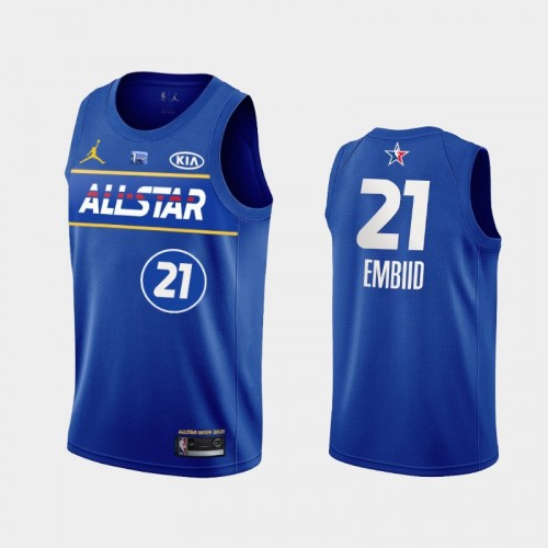 Men's Joel Embiid #21 2021 NBA All-Star Eastern Blue Jersey