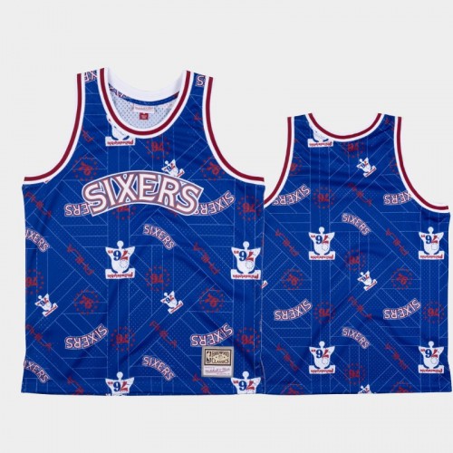 Philadelphia 76ers Blue Tear Up Pack Hardwood Classics Jersey