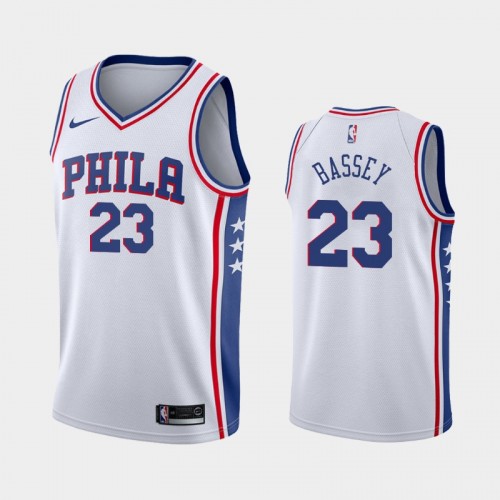 Philadelphia 76ers Charles Bassey Men #23 Classic Edition 2021 NBA Draft White Jersey
