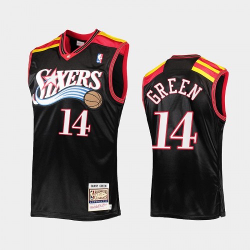 Philadelphia 76ers #14 Danny Green Commemorative Classic Authentic Limited Black Jersey