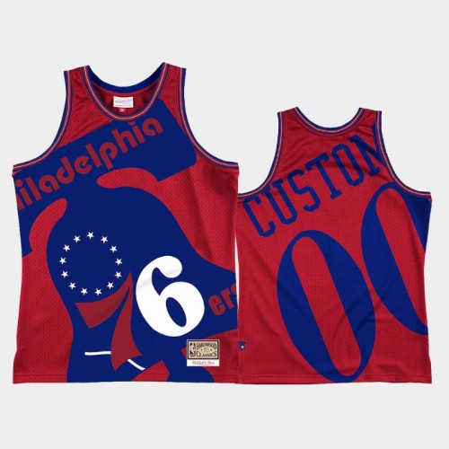 Philadelphia 76ers #00 Custom Red Blown Out Jersey