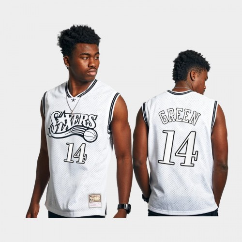 Philadelphia 76ers Danny Green Men #14 HWC Mesh White Breathable Jersey