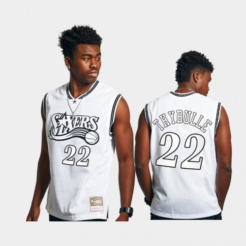 Philadelphia 76ers Matisse Thybulle Men #22 HWC Mesh White Breathable Jersey