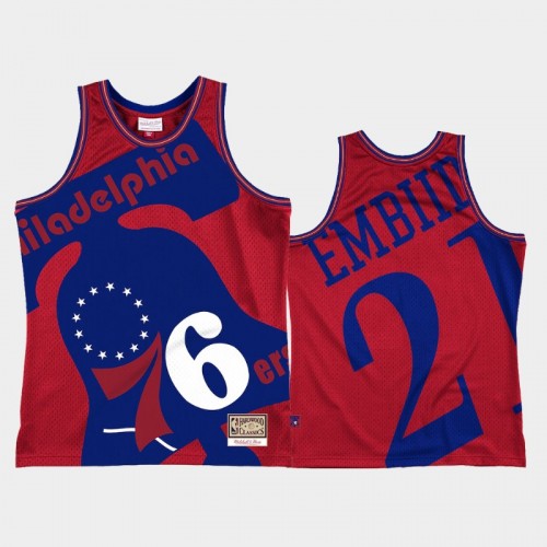 Philadelphia 76ers #21 Joel Embiid Red Blown Out Jersey