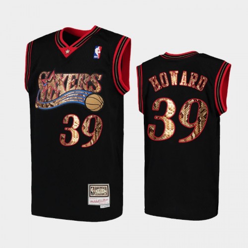 Philadelphia 76ers Dwight Howard Men #39 Python Skin HWC Black 2021 Exclusive Edition Jersey