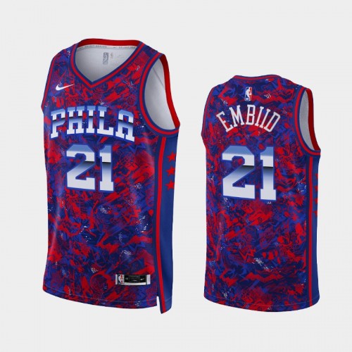 Philadelphia 76ers Joel Embiid Select Series Royal Dazzle Jersey