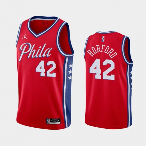 Men's Philadelphia 76ers #42 Al Horford 2020-21 Statement Red Jersey