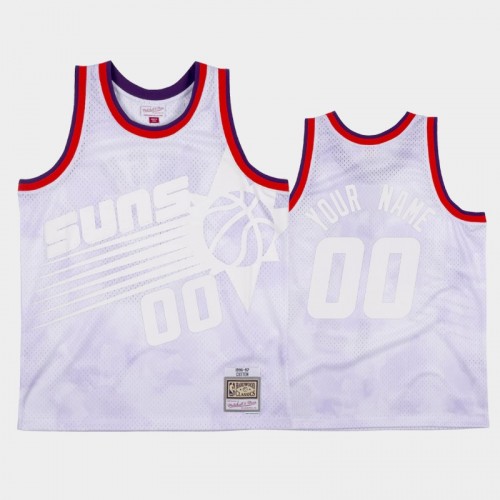 Phoenix Suns #00 Custom White 1996-97 Cloudy Skies Jersey - Hardwood Classics