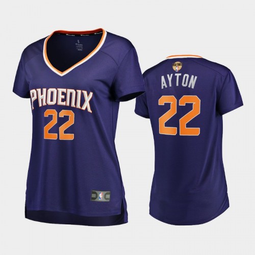 Phoenix Suns #22 Deandre Ayton 2021 NBA Finals Bound Replica Purple Jersey
