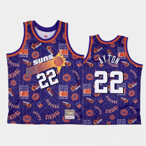 Deandre Ayton Phoenix Suns #22 Purple Tear Up Pack Hardwood Classics Jersey