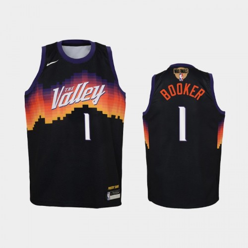 Phoenix Suns #1 Devin Booker 2021 NBA Finals City Edition Black Jersey