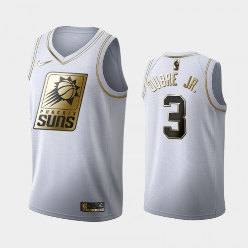 Men's Phoenix Suns #3 Kelly Oubre Jr. White Golden Edition Jersey