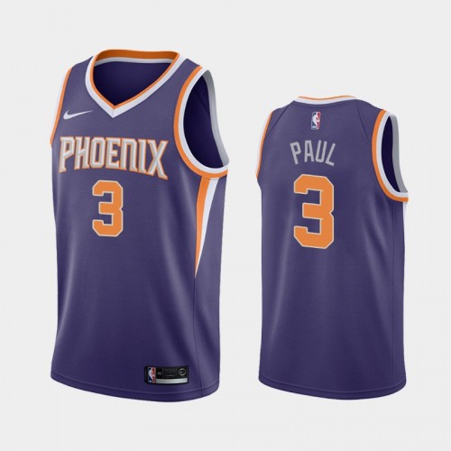 Men's Phoenix Suns #3 Chris Paul 2020-21 Icon Purple Jersey