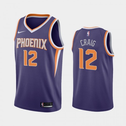Men Phoenix Suns #12 Torrey Craig 2021 Icon Edition Swingman Purple Jersey