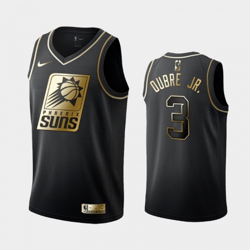 Men's Phoenix Suns #3 Kelly Oubre Jr. Black Golden Logo Jersey