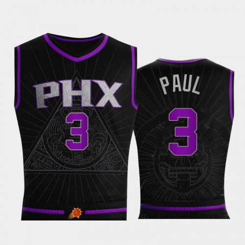 Phoenix Suns Chris Paul Men #3 Mexican Aztec Black Honor the Valley Jersey