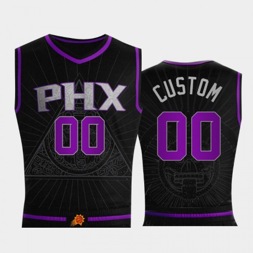 Phoenix Suns Custom Men #00 Mexican Aztec Black Honor the Valley Jersey