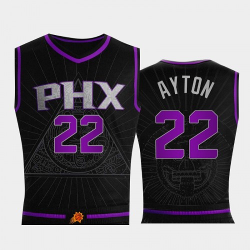 Phoenix Suns Deandre Ayton Men #22 Mexican Aztec Black Honor the Valley Jersey