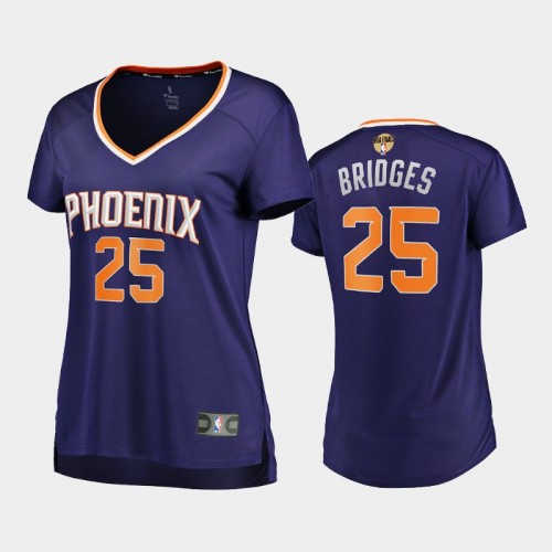 Phoenix Suns #25 Mikal Bridges 2021 NBA Finals Bound Replica Purple Jersey
