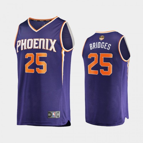 Phoenix Suns #25 Mikal Bridges 2021 NBA Finals Bound Replica Purple Jersey