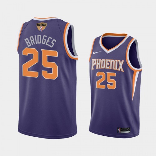 Phoenix Suns #25 Mikal Bridges 2021 NBA Finals Purple Jersey
